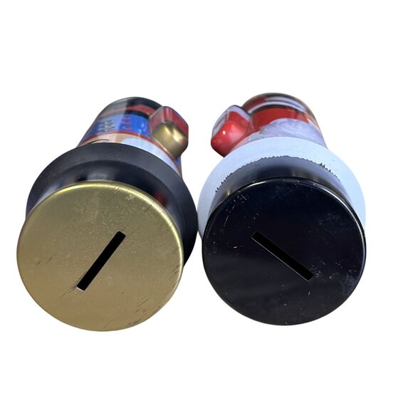 Santa Claus & Soldier Houdini Cookie Holder Tin Christmas Coin Bank 2013 - Picture 6 of 9